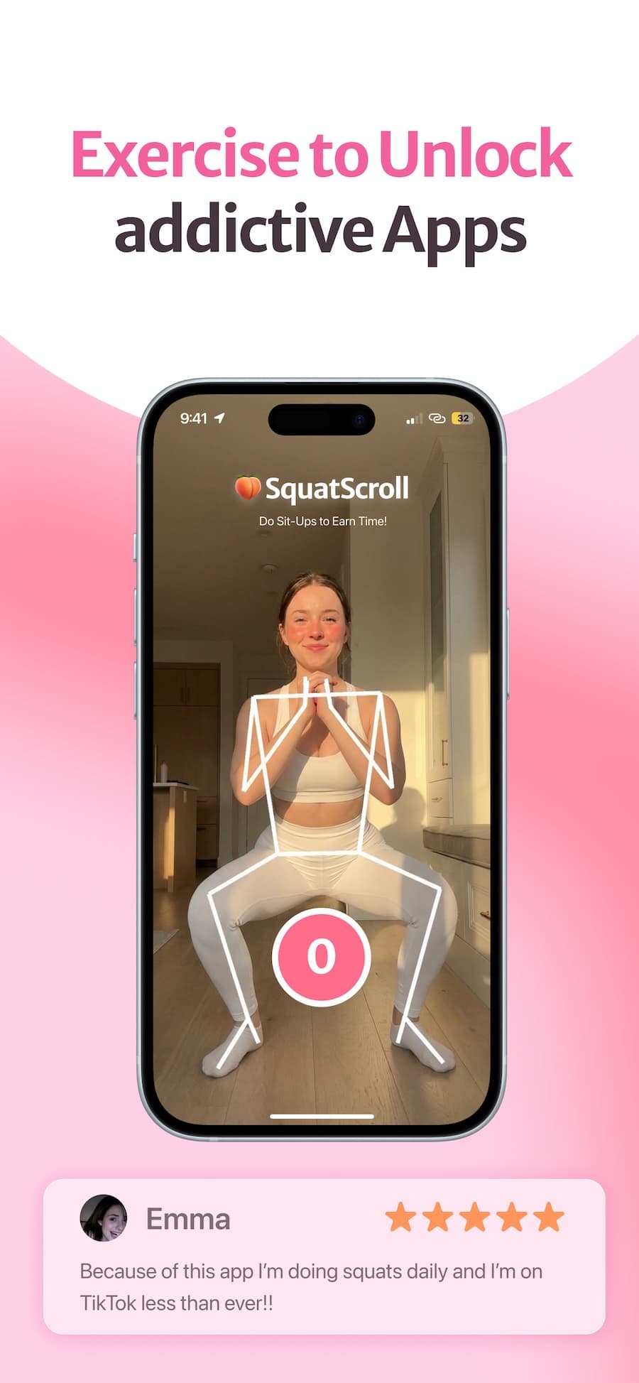 SquatScroll app preview